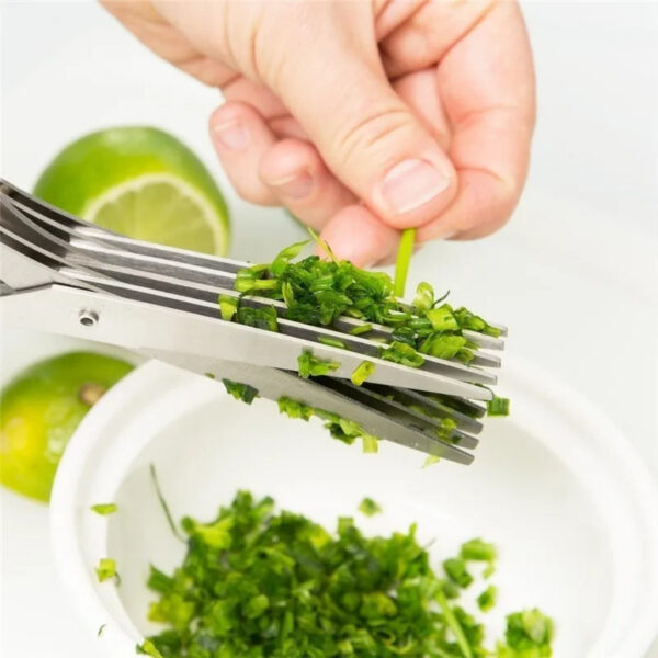 5-Layer Stainless Steel Herb Scissors - Image 7