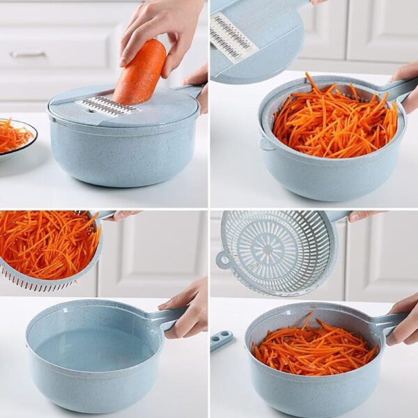 8-in-1 Multi-Function Mandoline Slicer & Grater - Image 4