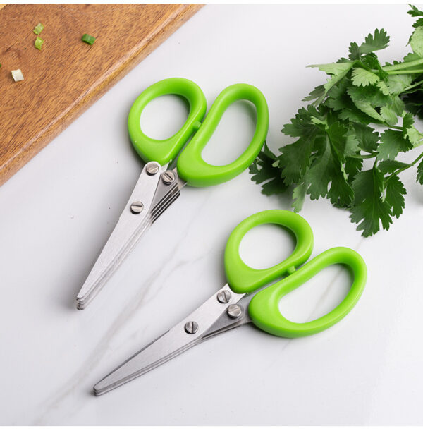 5-Layer Stainless Steel Herb Scissors - Image 6