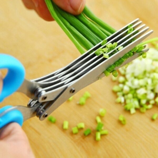 5-Layer Stainless Steel Herb Scissors - Image 3